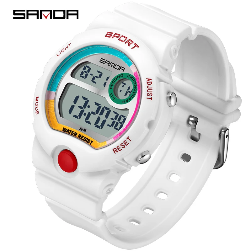 

SANDA Fashion Electronic Sports Watches LED Ladies Watch Waterproof Student for Men Stopwatch Timing Menwatch Reloj de hombre
