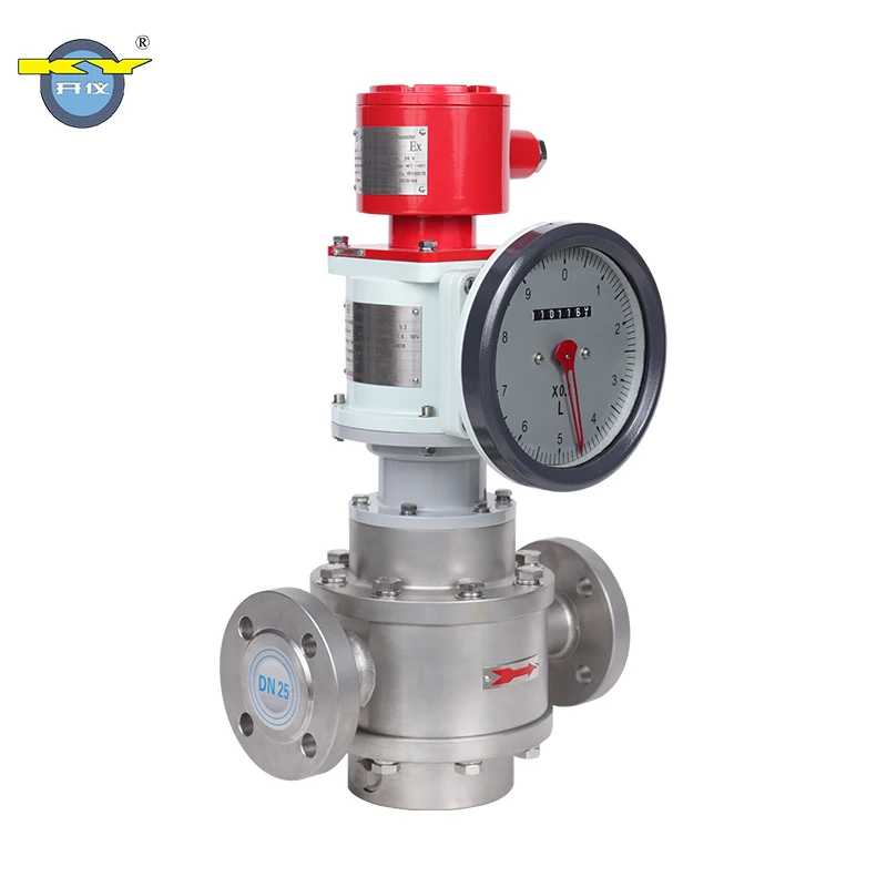 

3 inch 80mm PD rotary vane digital fuel oil flow meter refined oil flowmeter