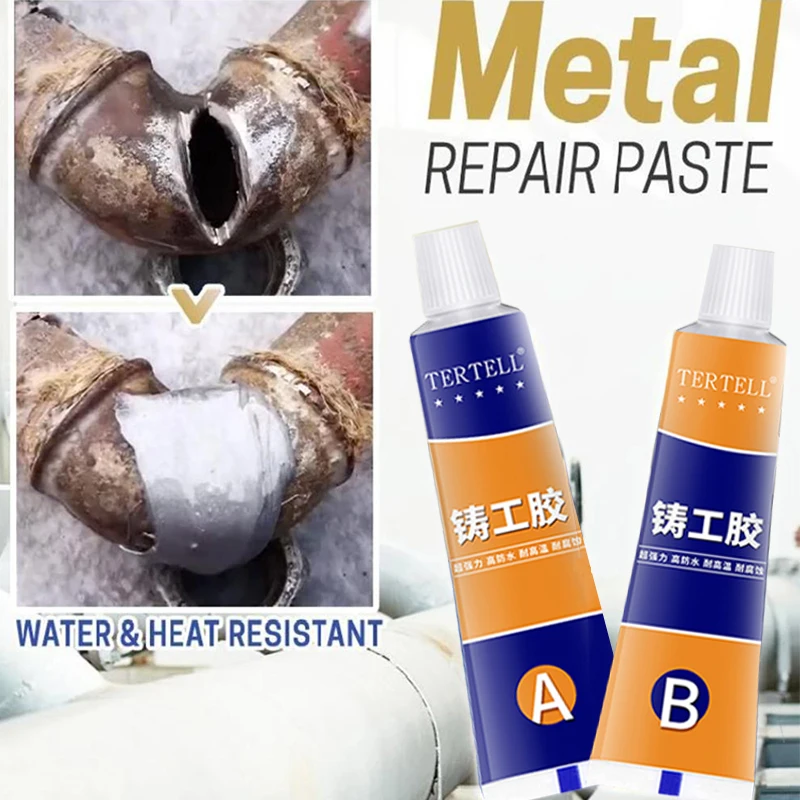 

Metal Repair Paste Metal Cold Welding Industrial Glue DIY Home Repair Heat Resistance Permanent Quick Dry Soldering Glue