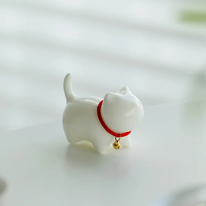 Бутик овечья полная Нефритовая керамическая кошачья чайная труба для домашнего