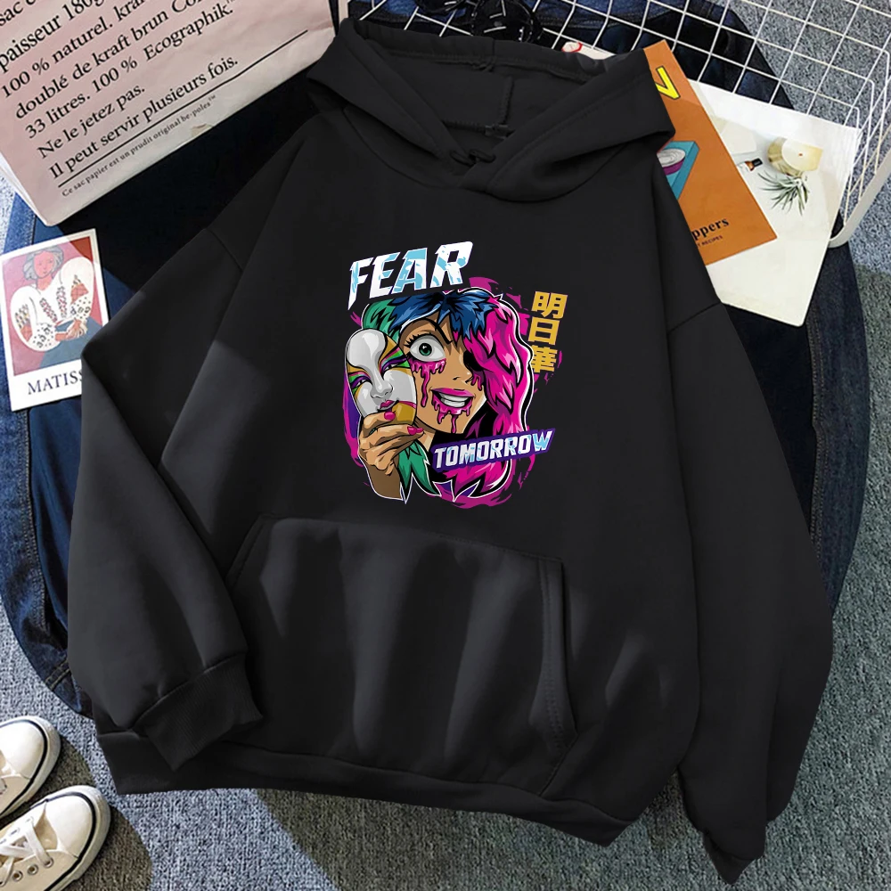 

Purple Asuka Fear Tomorrow Hoodie Casual Hoodies Sweatshirts Men's Top Solid Color Hoodies Sweatshirt Male