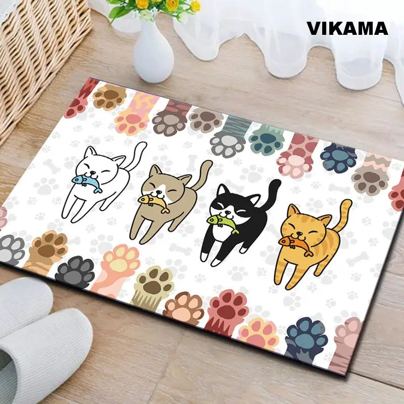 Бархатный Ковер VIKAMA Со Стразами Нескользящий Моющийся Коврик Для Двери Дома