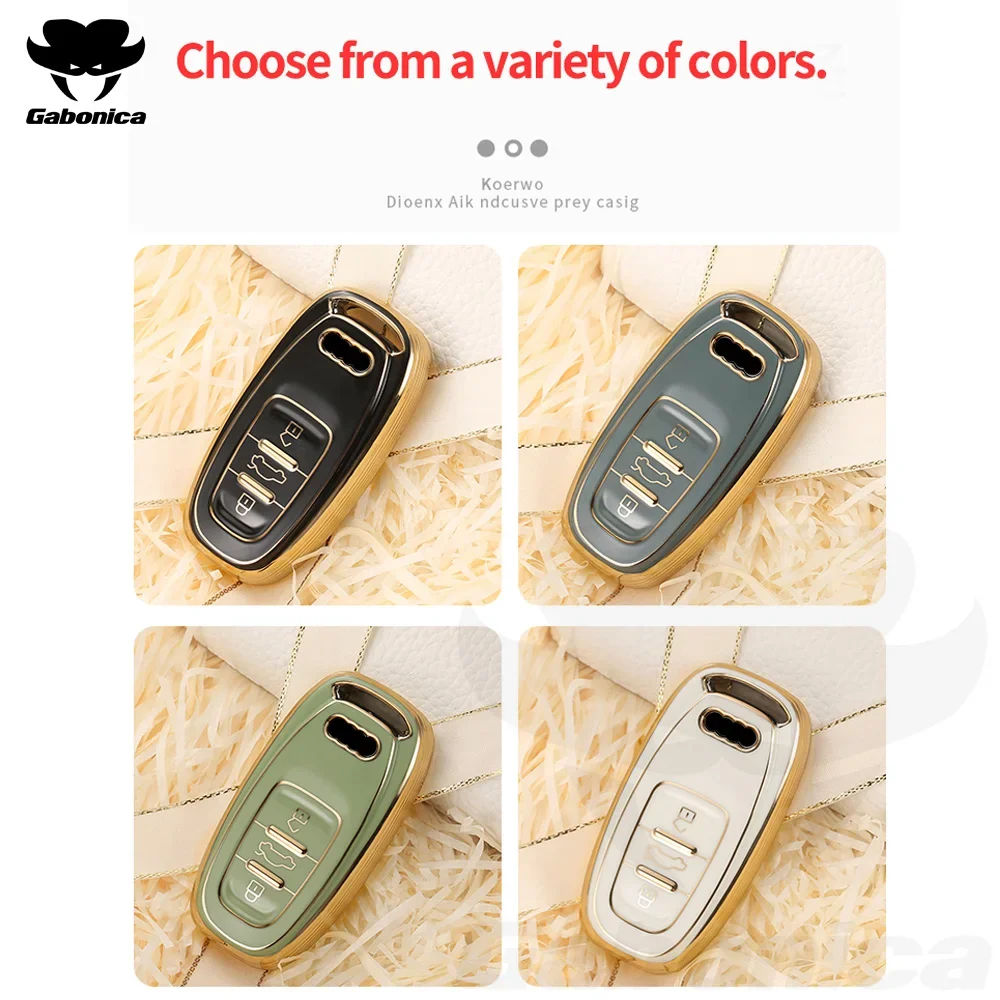 Новинка ТПУ автомобильный чехол для ключа с дистанционным управлением Audi A1 A3 8V A4