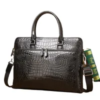 Genuine Leather Men's Luxury Business Briefcase Fashion First Layer Cowhide Single Shoulder Handbag High Quality Crossbody Bag