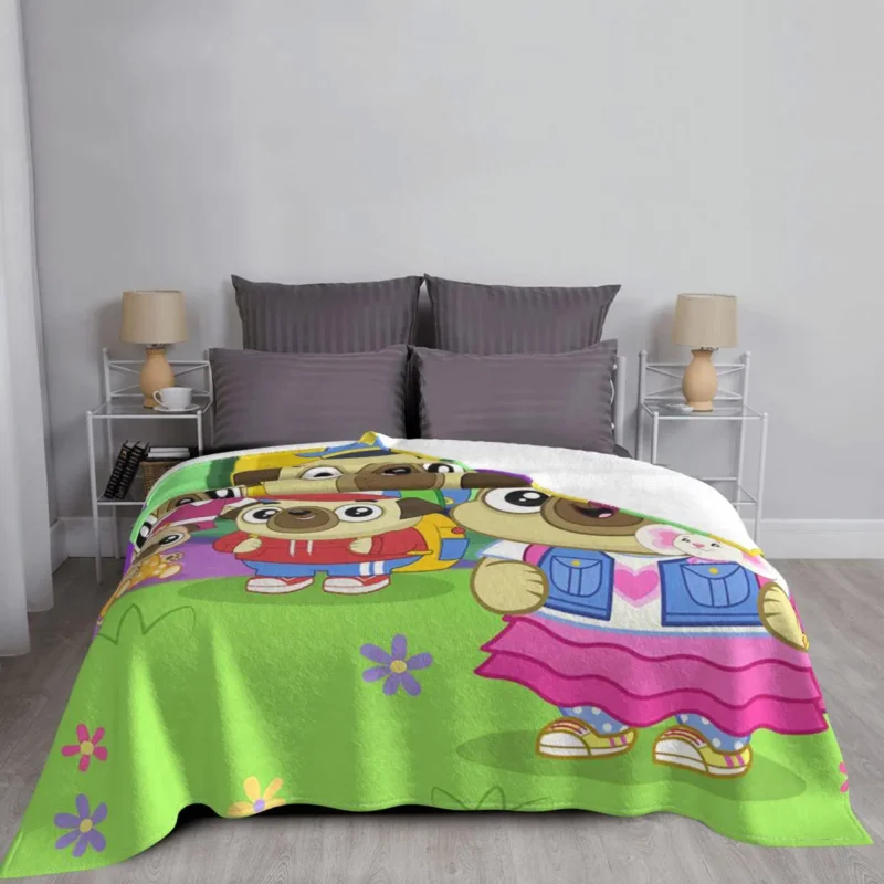 

Chip And Potato Cartoon Anime Blankets Coral Fleece Plush Summer Dog Lightweight Throw Blanket for Home Office Bedspreads