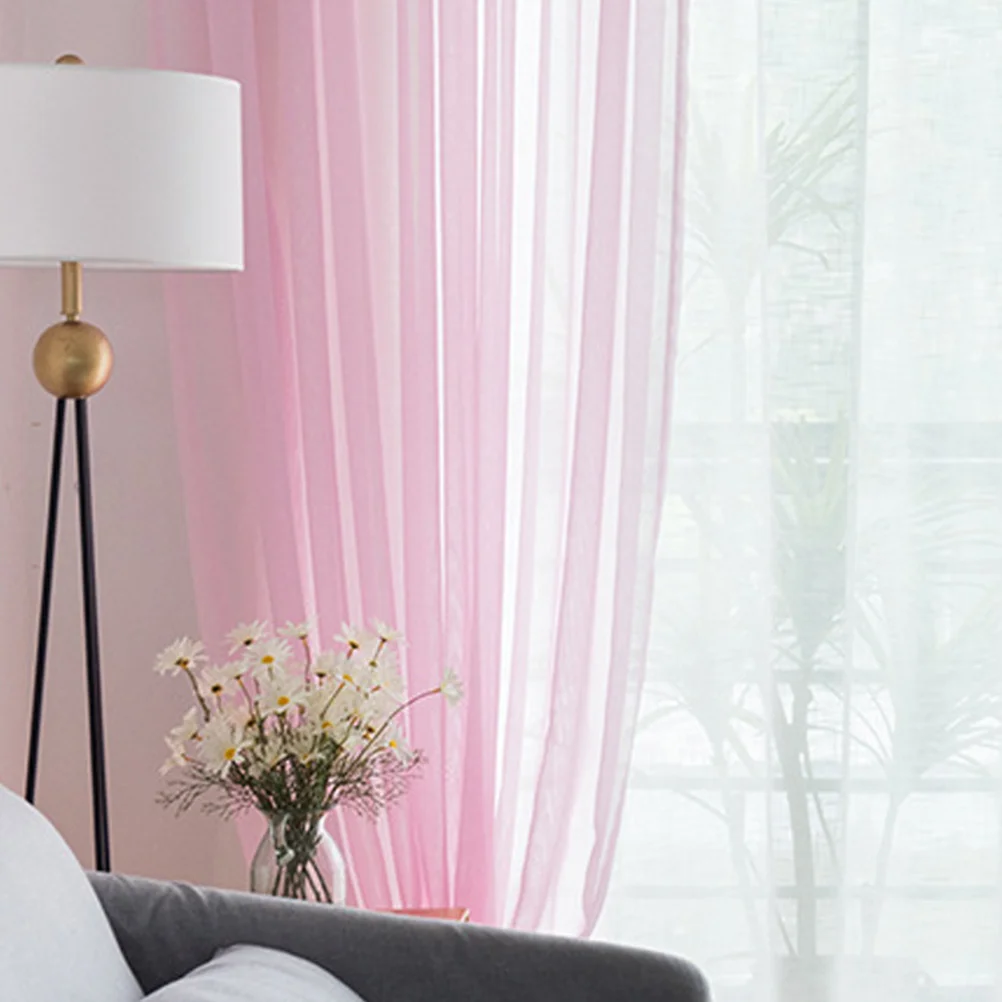 

2pcs Window Voile Ornaments Window Curtains Home Fashion Curtains