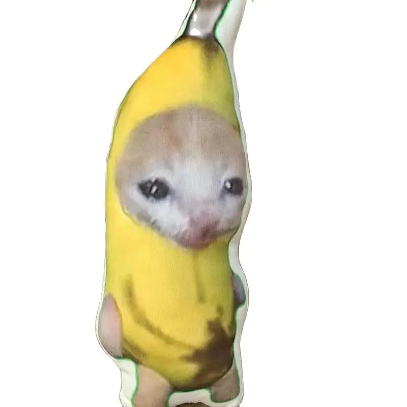 

Креативный счастливый кот плач банан Кот Мягкий Плюшевый ключ брелок плюшевая игрушка грустный плач банананакат Забавный мем банан Кот