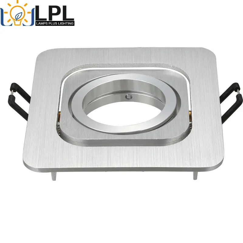 

Single Double Head Aluminium Ceiling Light Mounting Frame Square White Silver GU10 MR16 Recessed Ceiling Fixed Downlight Fitting
