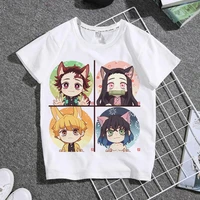 t shirt hot sale anime demon print white children tee shirts children japanese manga boygirl tops summer baby casual clothes