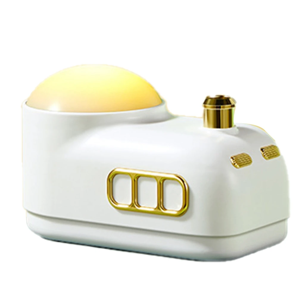 

Air Humidifier Night Light 2000MAh Wireless Train Humidifier 350ML USB Rechargeable Home Decors Projection Lamps White