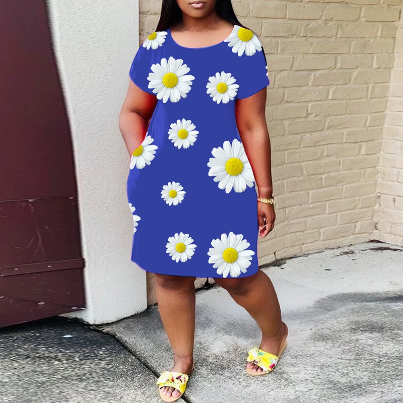 

Женское платье макси с коротким рукавом, летнее платье с Боковым Разрезом и круглым вырезом, Размеры S-3XL, 2022