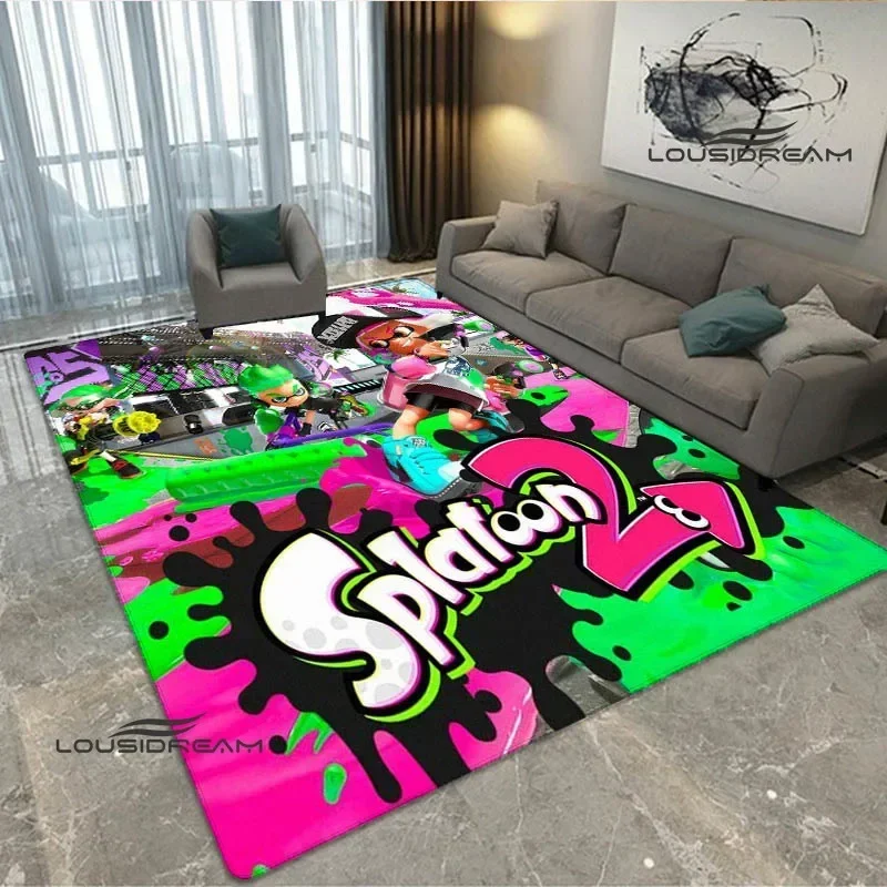 3D мультяшный игровой ковер с принтом Splatoon кухонные коврики нескользящий уличные