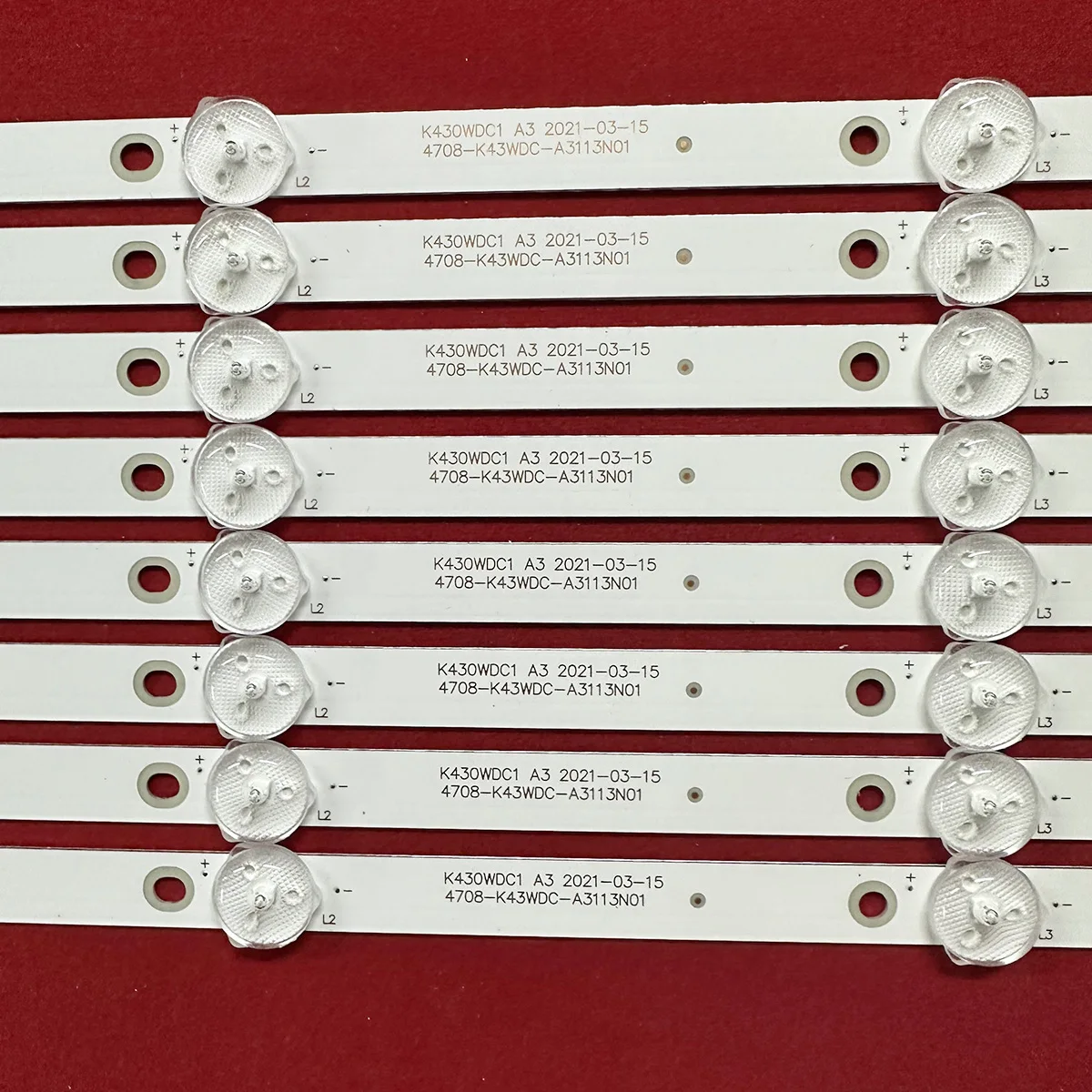 Для Hikvision DS-D5043uq Световая панель K430WDC1 A3 4708-K43WDC-A3113N01 4 светодиода 6 В 389 мм