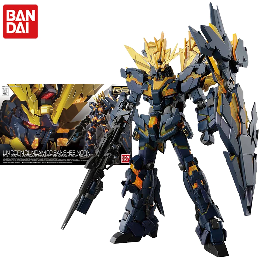 

Bandai RG 1/144 единорог Gundam 02 Banshee Norn оригинальная Сборная модель комплект Коллекционная Аниме Фигурка экшн-модель Робот Игрушки