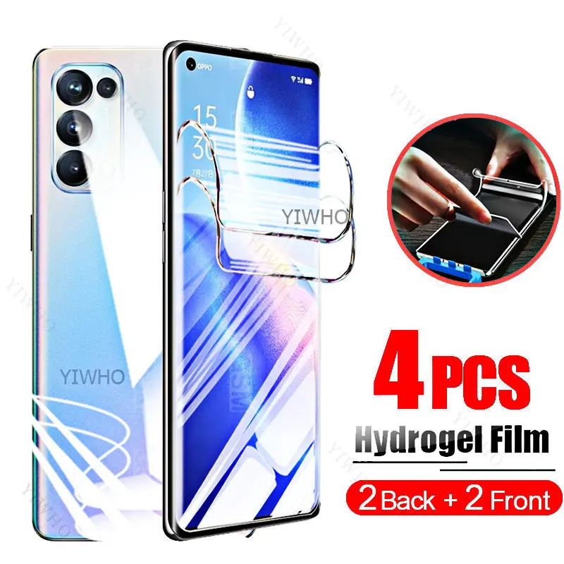 

Film Front Back Hydrogel Film On For Oppo Reno 5 Lite 4G 5G Pro Plus + F Z K Screen Protectors For Reno Protective Water Gel HD