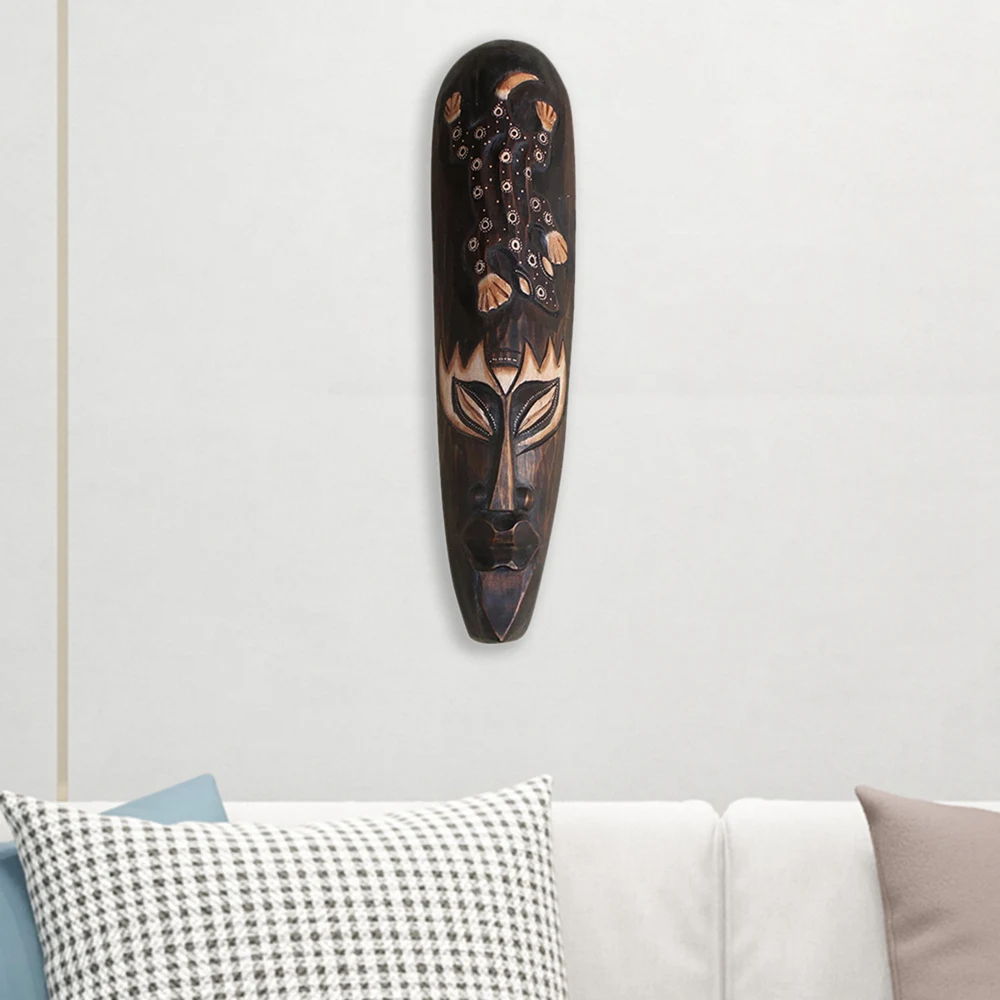 Маска из массива дерева для украшения стен в африканском стиле Facebook бар Ktv