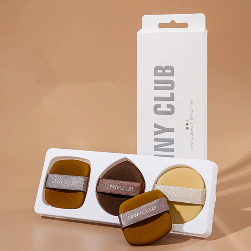 

UNNY Club 3PCS Cosmetic Puff Set Soft High Elastic Makeup Sponge Blender Make Up Powder Beauty Tools Wet Dry Dual Use