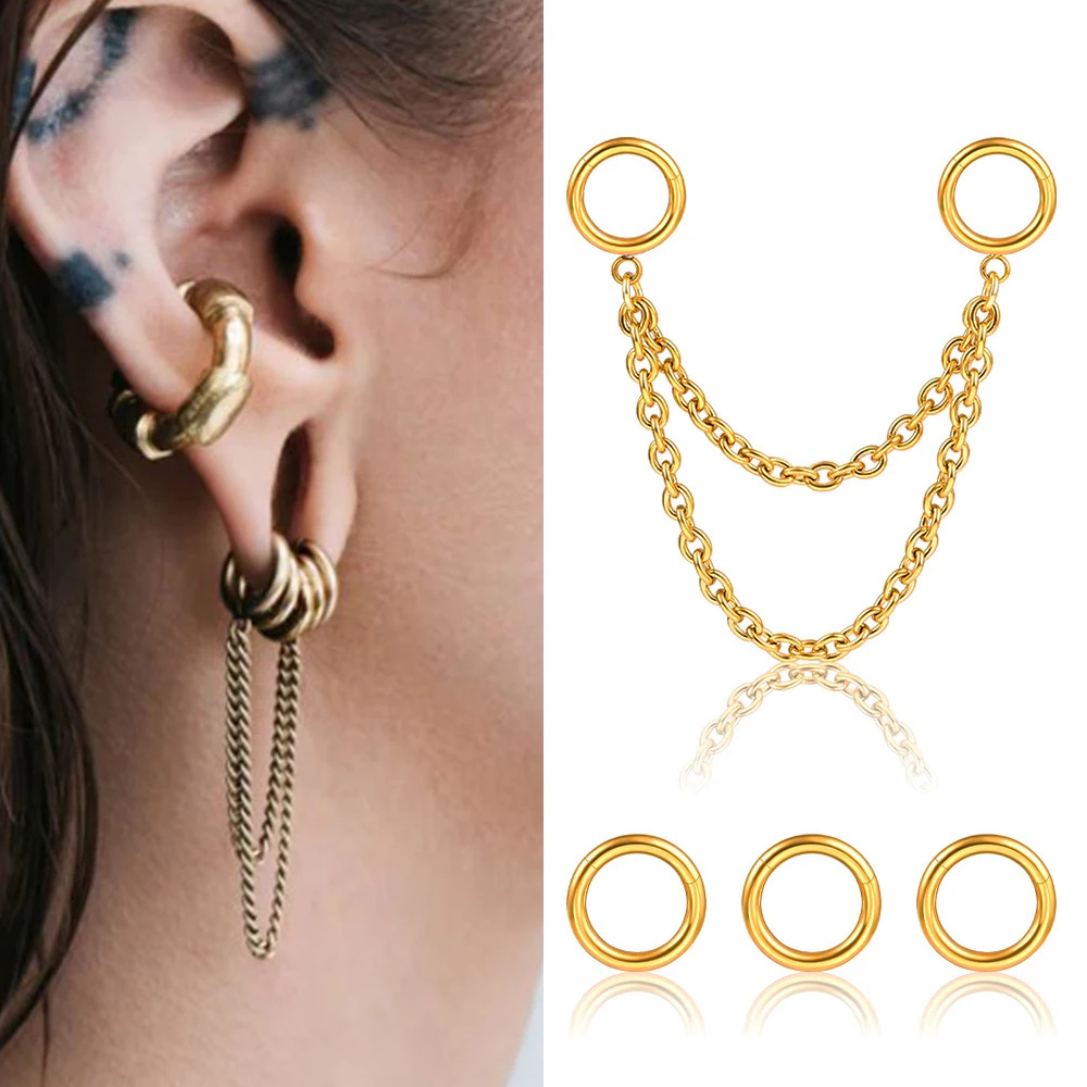 Vanku 5 шт./лот хирургическая нержавеющая сталь 316L спираль хрящ кликер модная