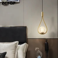 full copper bedside lights modern led pendant lamps for dining room living room office hanging lighting pendant lamps chandelier