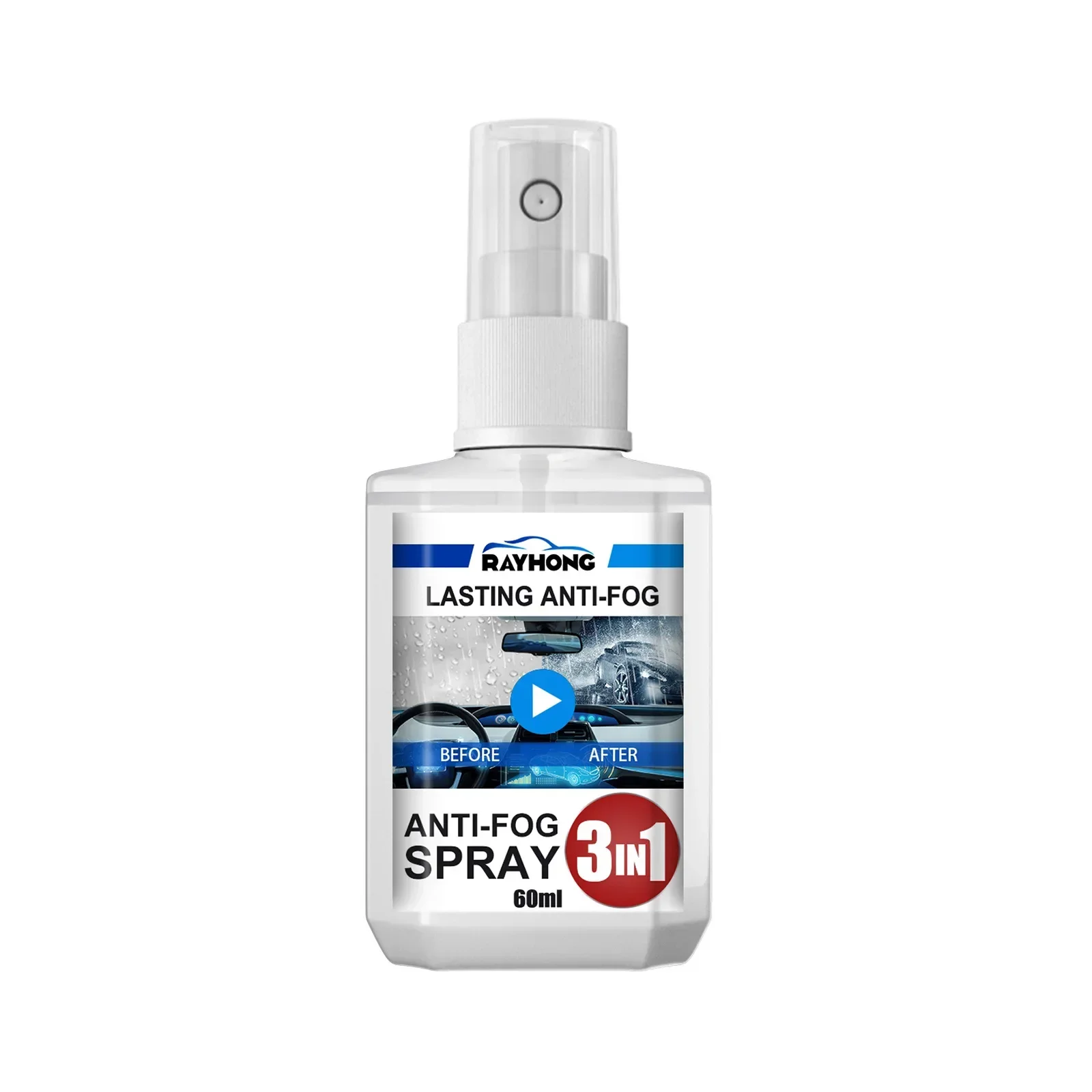3 w 1 60 ml Środek przeciwmgielny Auto Defogger Agent Spray do czyszczenia szyb samochodowych