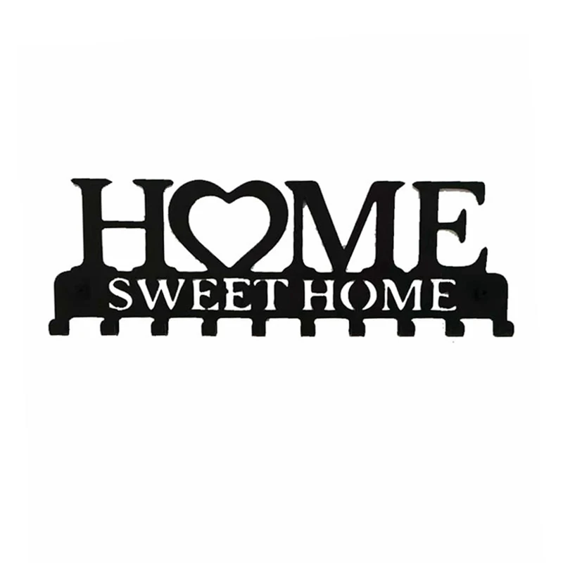 Держатель для ключей, металлическое настенное крепление, искусственный крючок, домашний декор, вешалка для западных ключей, декоративная с ...