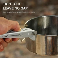 pot clip pot pan bowl gripper aluminum alloy camping grill clip holder handle clamps cookware picnic anti scalding outdoor b0v3