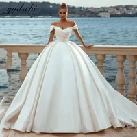 white off the shoulder sweetheart wedding dresses 2022 satin elegant bridal gown custom size backleaa lace vestidos de novia
