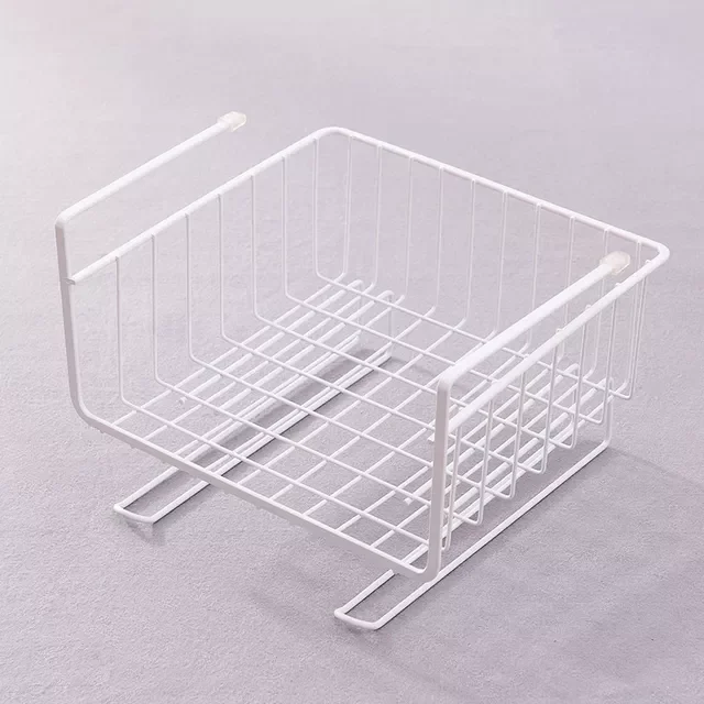 

2023New kitchen iron storage rack cabinet shelf desk under-line storage basket kitchen storage rack household storage rack