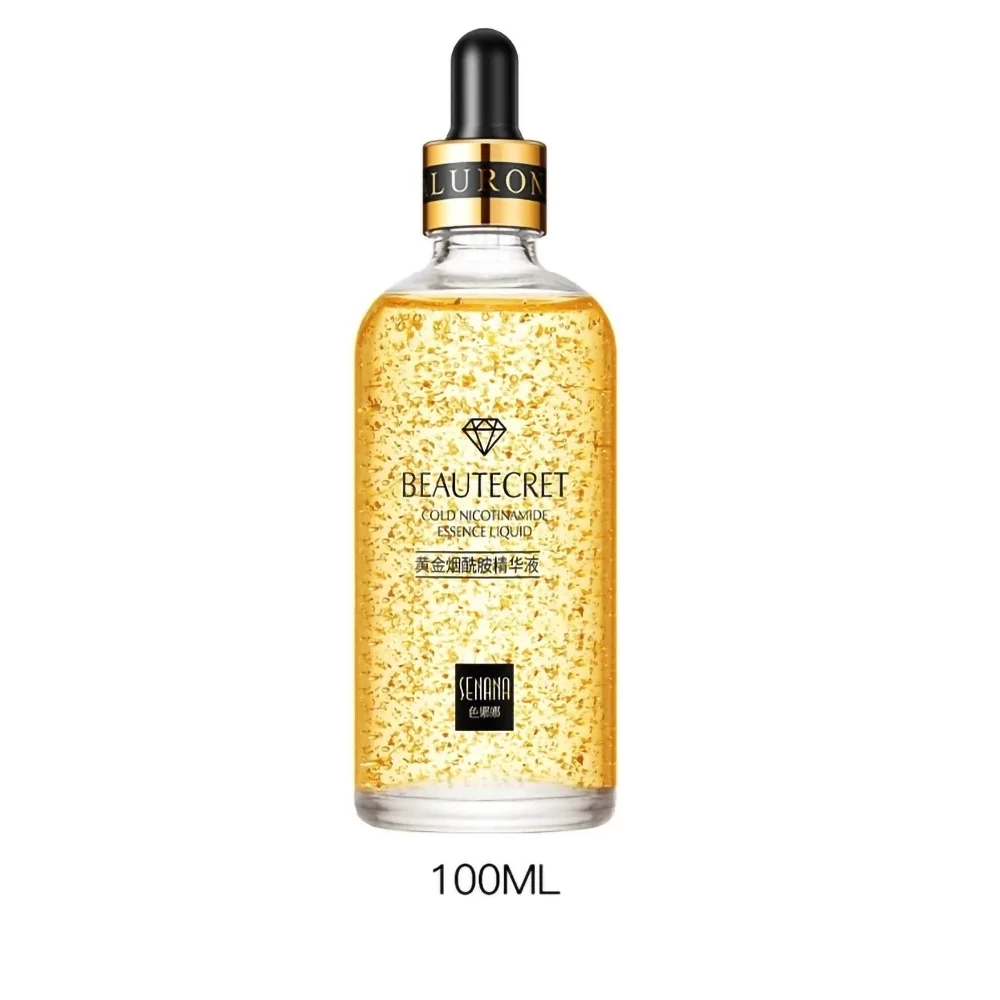 

24K Gold Niacinamide Face Essence Moisturizing Anti-aging&Wrinkle Hyaluronic Acid Serum Shrinks Pores Repairs Dry Loose Skin