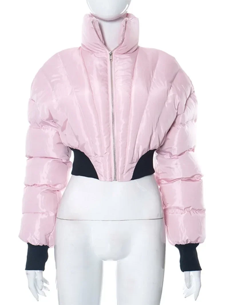 Женское стеганое пальто на осень-зиму 2024 модное теплое пальто-пуховик с отложным