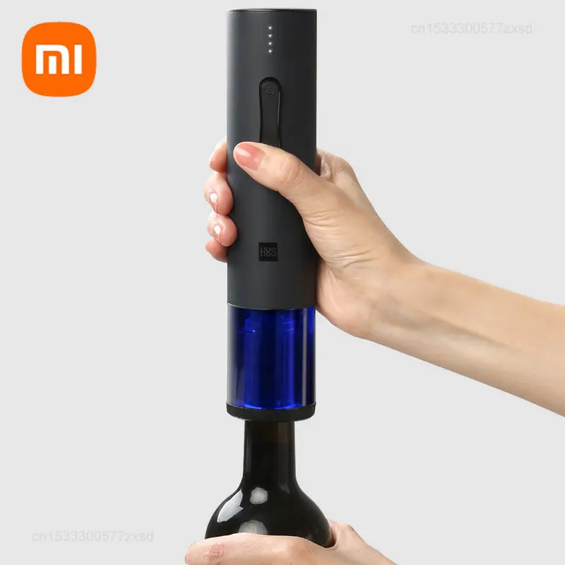 

Xiaomi Mijia Huohou Automatic Red Wine Bottle Opener Electric Corkscrew Foil Cutter Cork Out Tool 6S Opener Kitchen Bar Gadgets