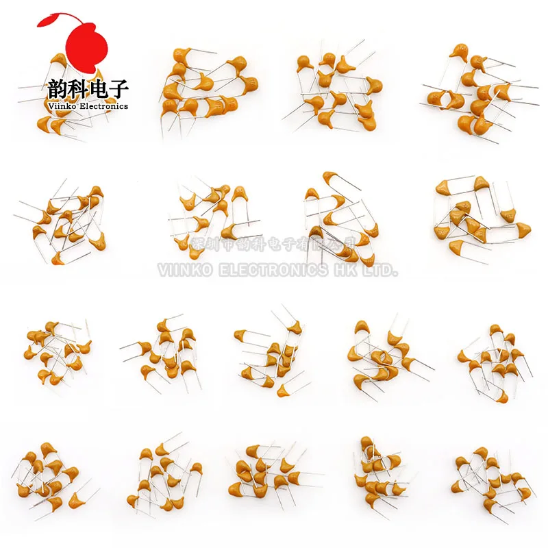 

18values*10pcs = 180pcs Monolithic Ceramic Capacitor Kit 20pF~1uF Ceramic Capacitors Assorted Kit DIY