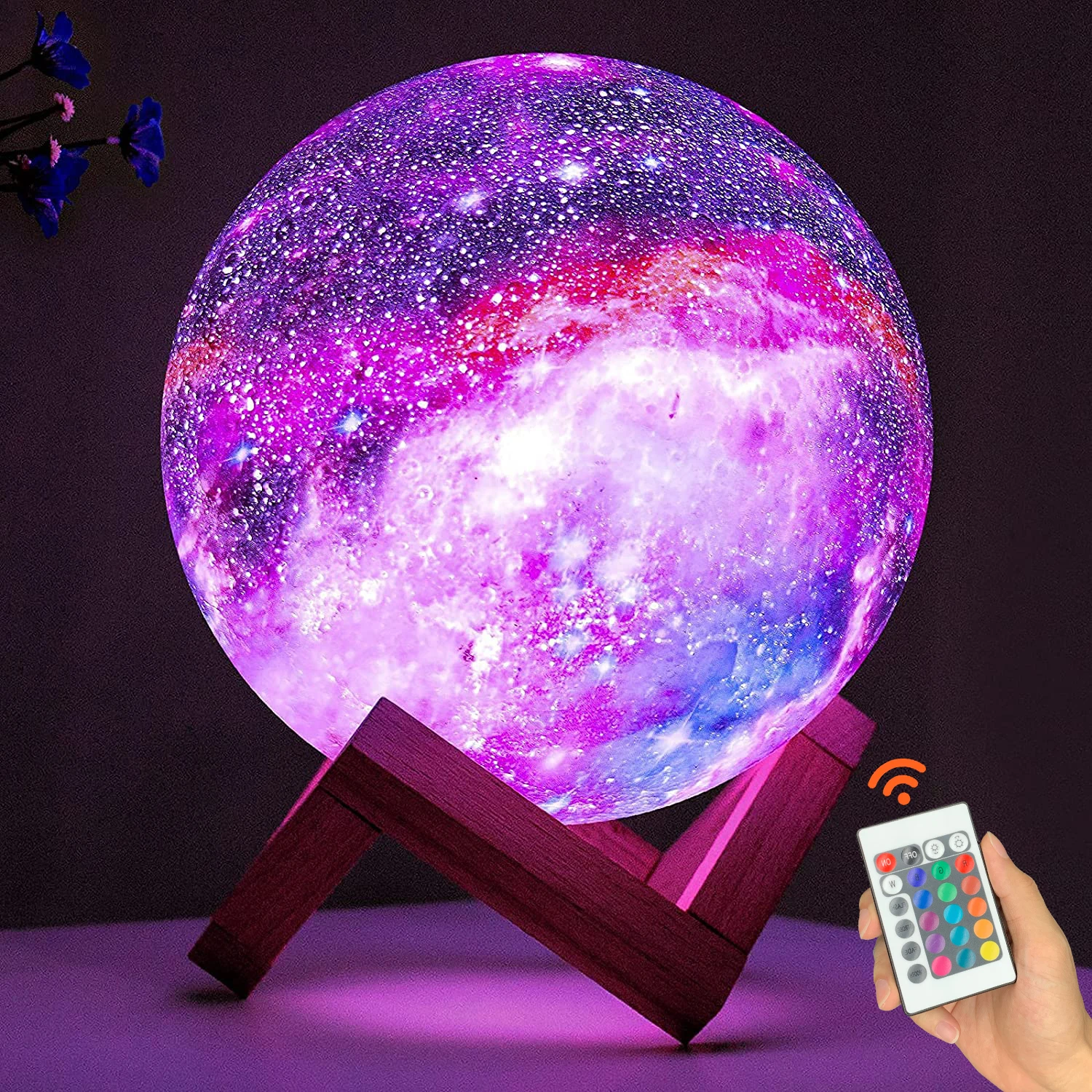 Moon Lamp Night Light Galaxy Lamp 16 Colors LED 3D Star Moon Light Change Touch And Remote Control Galaxy Light For Gifts