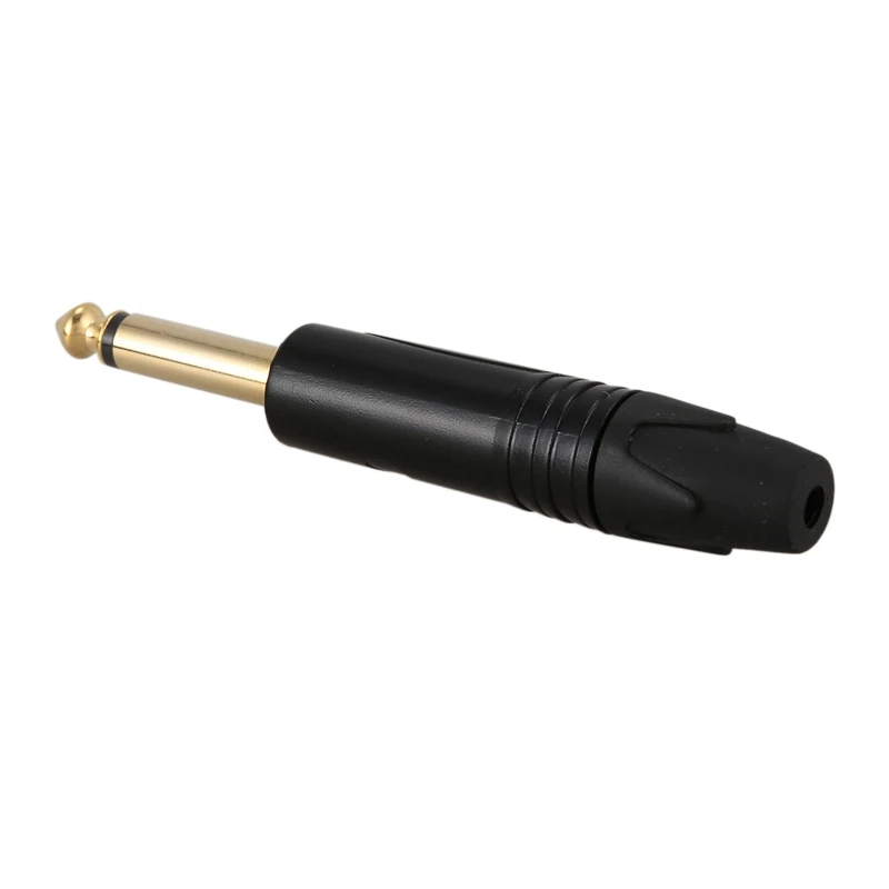 

Gold Plating 100Pcs Plug Mono Professional 2 Pole 6.35 Mm 6.5Mm Stereo Jack Plug Neutrik 6.35Mm Jack Black