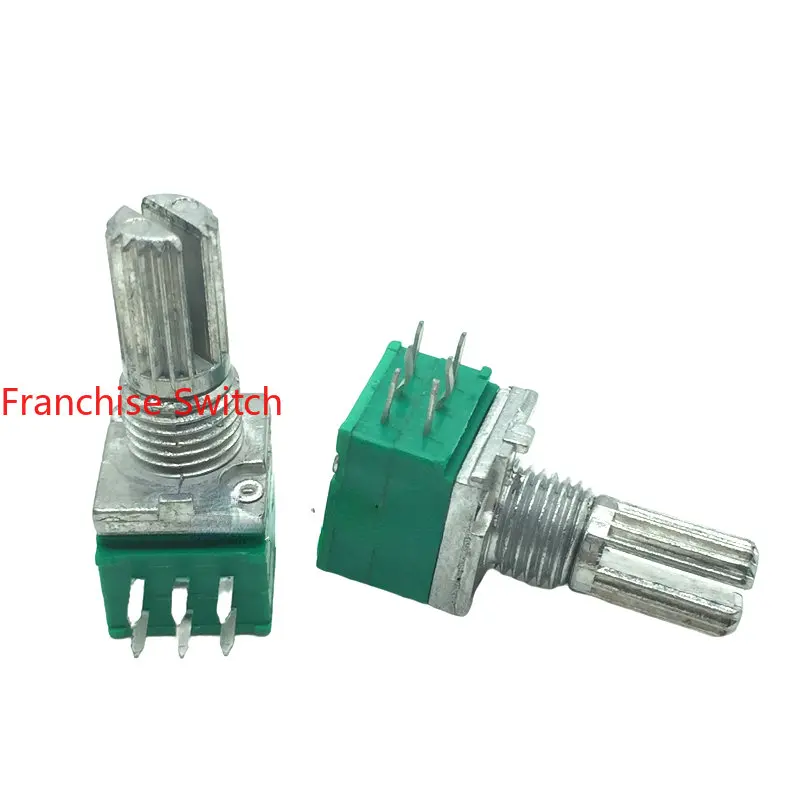 

10PCS Type 09 Duplex Plastic Sealed Precision Adjustable Carbon Film Potentiometer 15mm Floral Axis R097 10K 20K 50K 100K