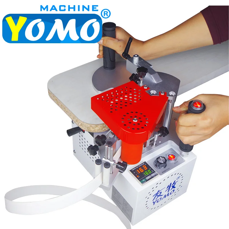 

MY-60 edge banding machine double sided glue speed control woodworking portable manual edge bander machinery