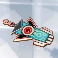 game stain glass transistor sword brooch metal badge lapel pin jacket jeans fashion jewelry accessories gift