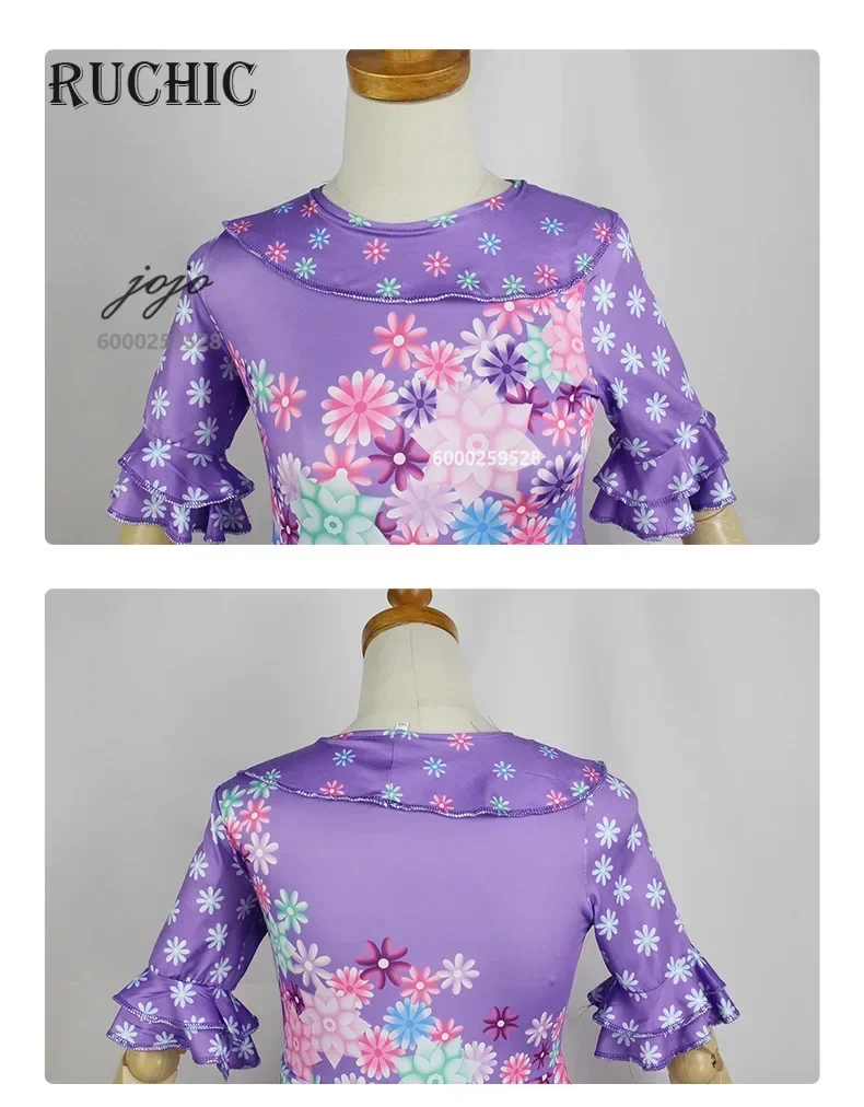 Косплей костюм Энканто Изабелла фиолетовый розовый