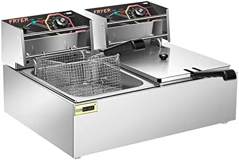 

20,7 Qt фритюрница со съемными корзинами 2x6,35 QT, защита от перегрева