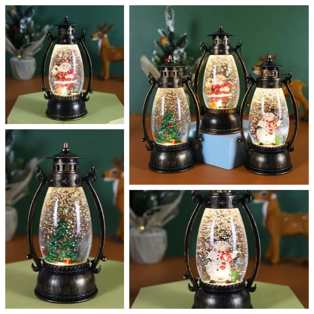 

illuminated Christmas Oil Lamp Crystal Ball Christmas Tree Christmas Decorative Lantern Atmosphere Glowing Christmas Wind Lamp