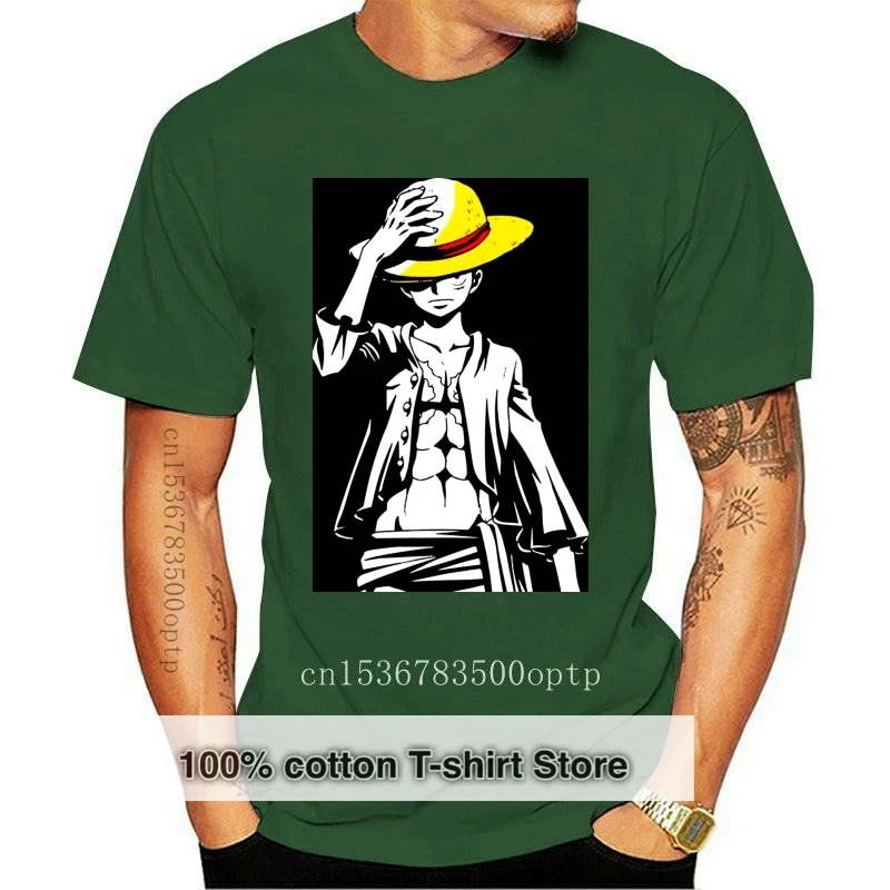 

New Luffy The Pirates Tshirt for Men Crew Neck Short Sleeve Casual T-shirt Cotton Slim Fit Tee Shirt Anime Gift