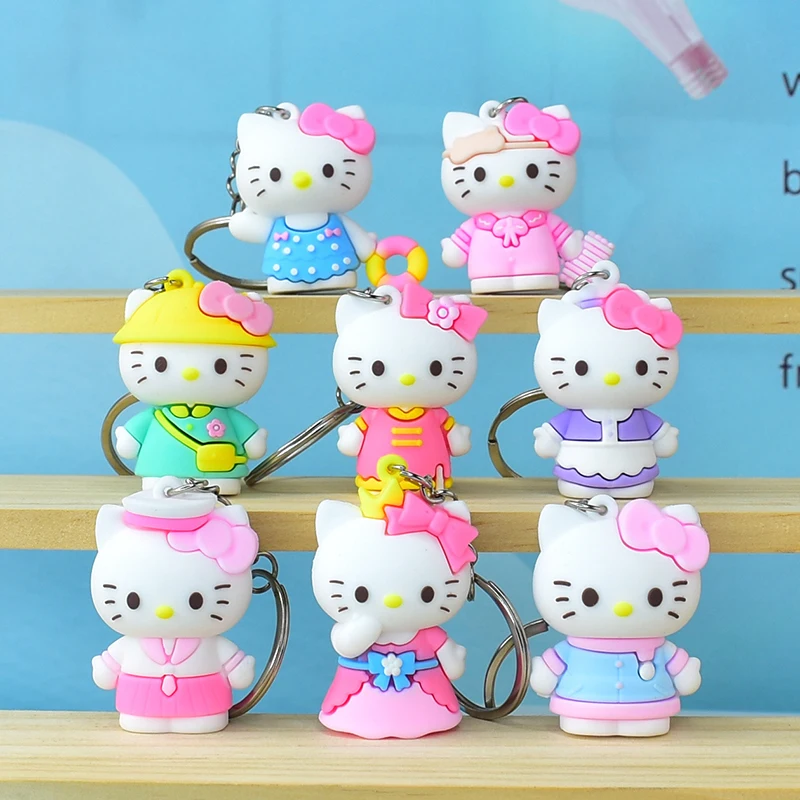 Брелок для ключей Hello Kitty милый мультяшный брелок-кукла KT мультяшная кукла