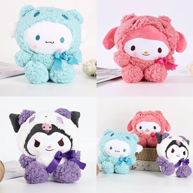 

Sanrioes Cartoon Kawali Cute High Quality Kuromi Mymelody Cinnamoroll Plush Toys Birthday Gifts Pillow Children's Gift