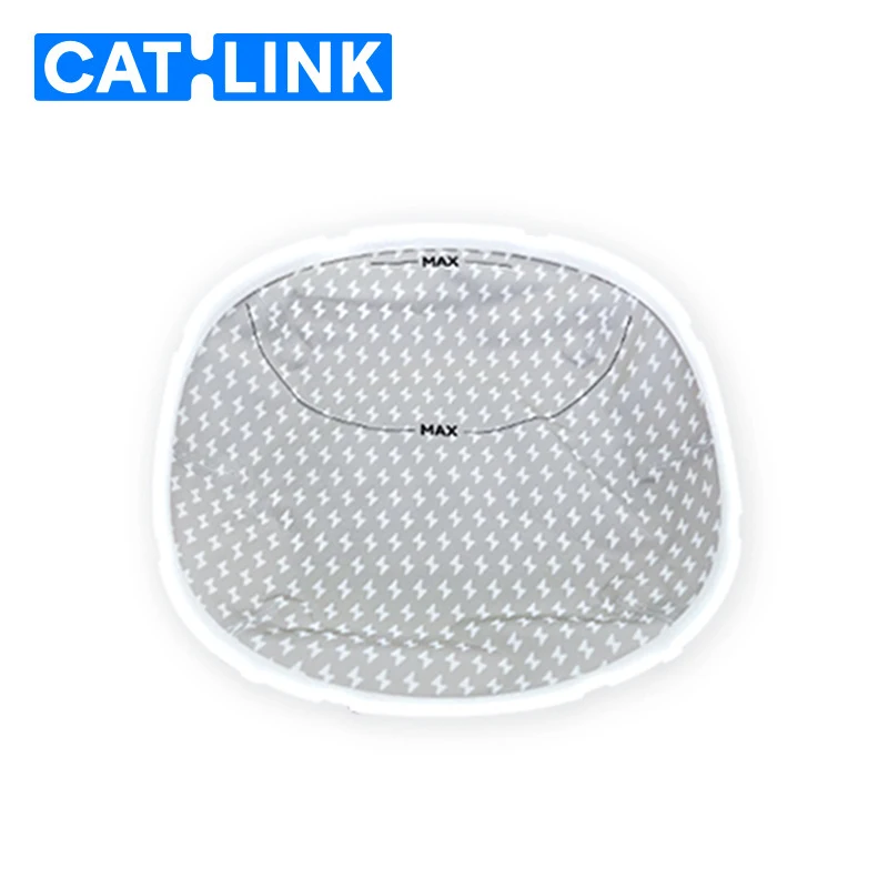 Фото Умный кошачий наполнитель CATLINK, аксессуары для небольшого белого автоматического туалета для кошек, сменный, легко чистится и не легко приклеивается №1