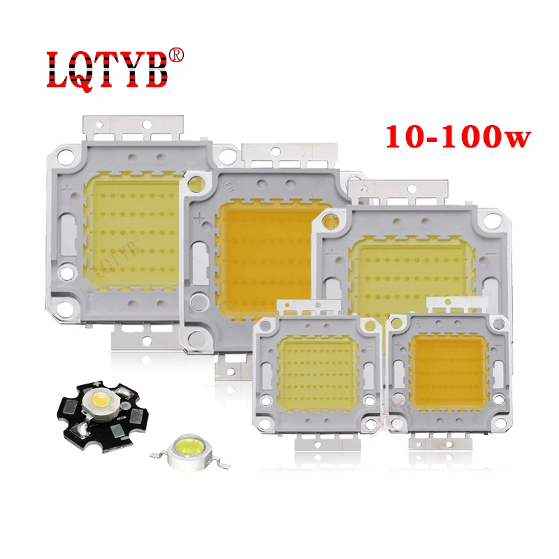 

1-10PCS LED Hight Power Integrated Light Source 10W 20W 30W 50W 100W 30V 24*44mli Beads Light Lamp White Warm Blub For Foodlight
