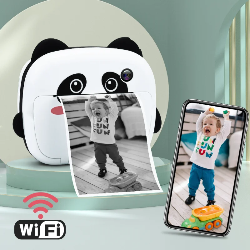 Instant Print Camera Thermal Printing Photo Camera for Kids Mini WIFI Digital Camera Girls Toy 1080P HD Video Camera Boys Gift