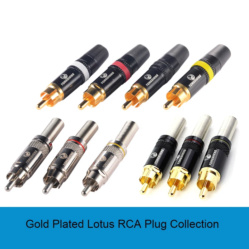 1 шт. NYS366BG лотос; RCA разъем/розетка комплект резьбовой паяльный дизайн домашний кинотеатр аудио усилитель DVD TV RCA любое соединение