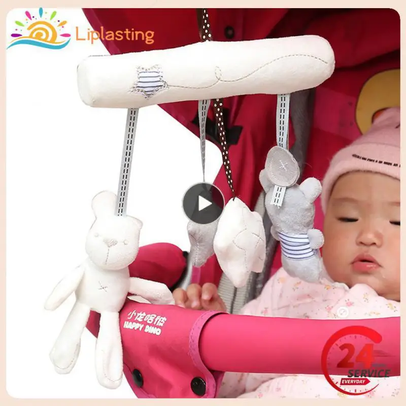 

1/4/10PCS Soft Baby Toys Creative Infants Cradle Cute Rabbit Plush Toy Music Crib Stroller Hanging HandBell Multifunctional Kids