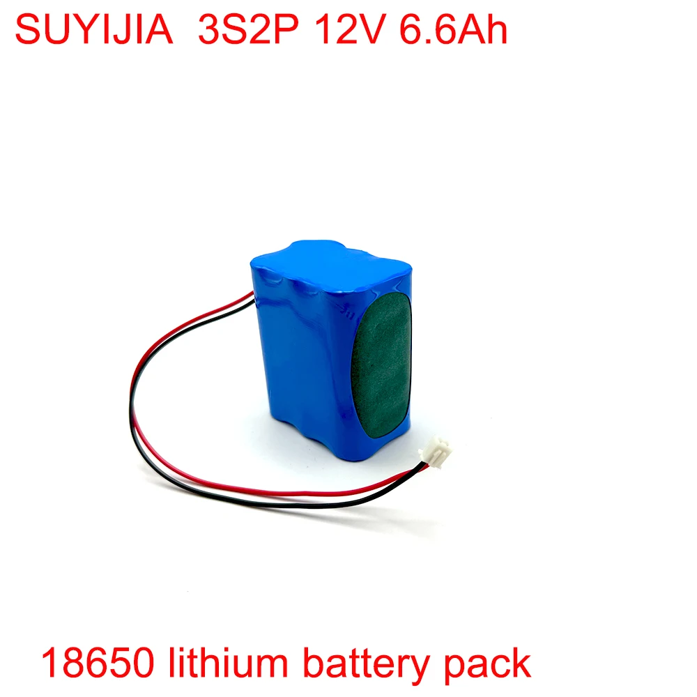 

12V 3A 18650 Lithium Battery Pack with Built-in BMS for Bluetooth Speakers Flashlight GPS Fascia Gun 6600mAh Battery