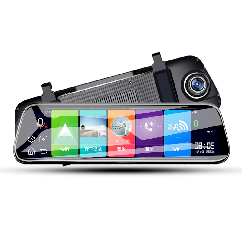 

Универсальное автомобильное зеркало заднего вида 10 дюймов в стиле Tesla DVR GPS навигация ADAS Android 8,1 видеоплеер для VW Seat Skoda Golf